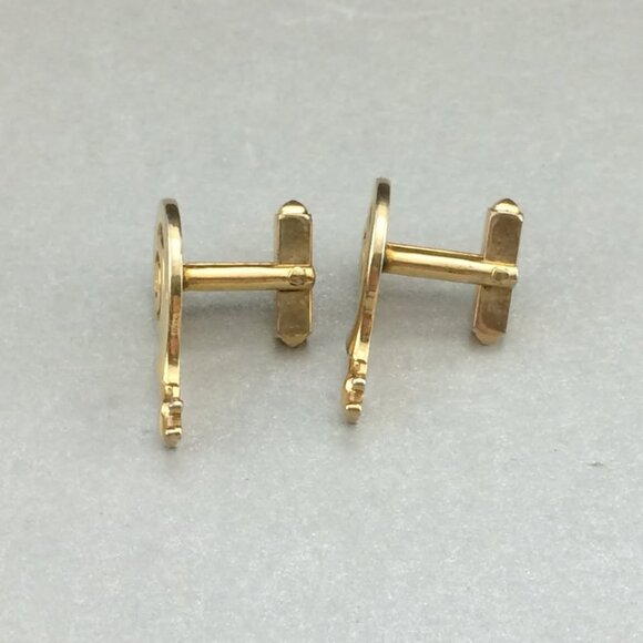 Vintage Goldtone Metal Snail of Patience Cufflinks by Anson Unisex - Picture 5 of 9